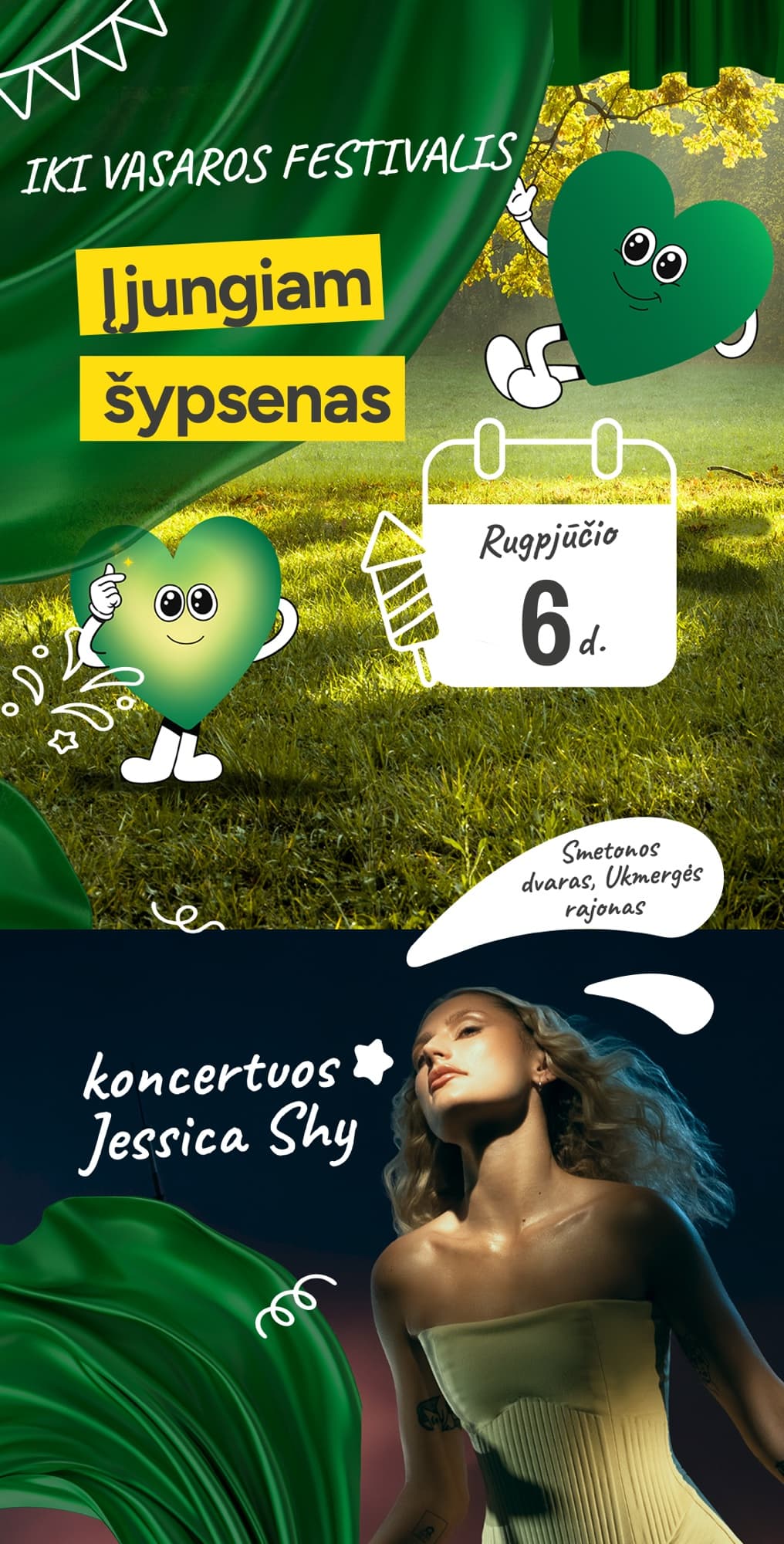 IKI Vasaros Festivalis – Rugpjūčio 6 d., Smetonos dvaras. Koncertuos Jessica Shy.